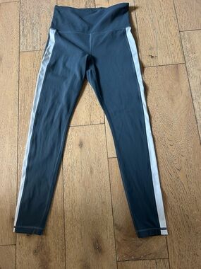 Athleta Black Athletic Leggings with Subtle Logo